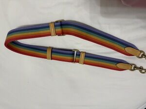 Coach rainbow stipped strap gold hardware style nwot